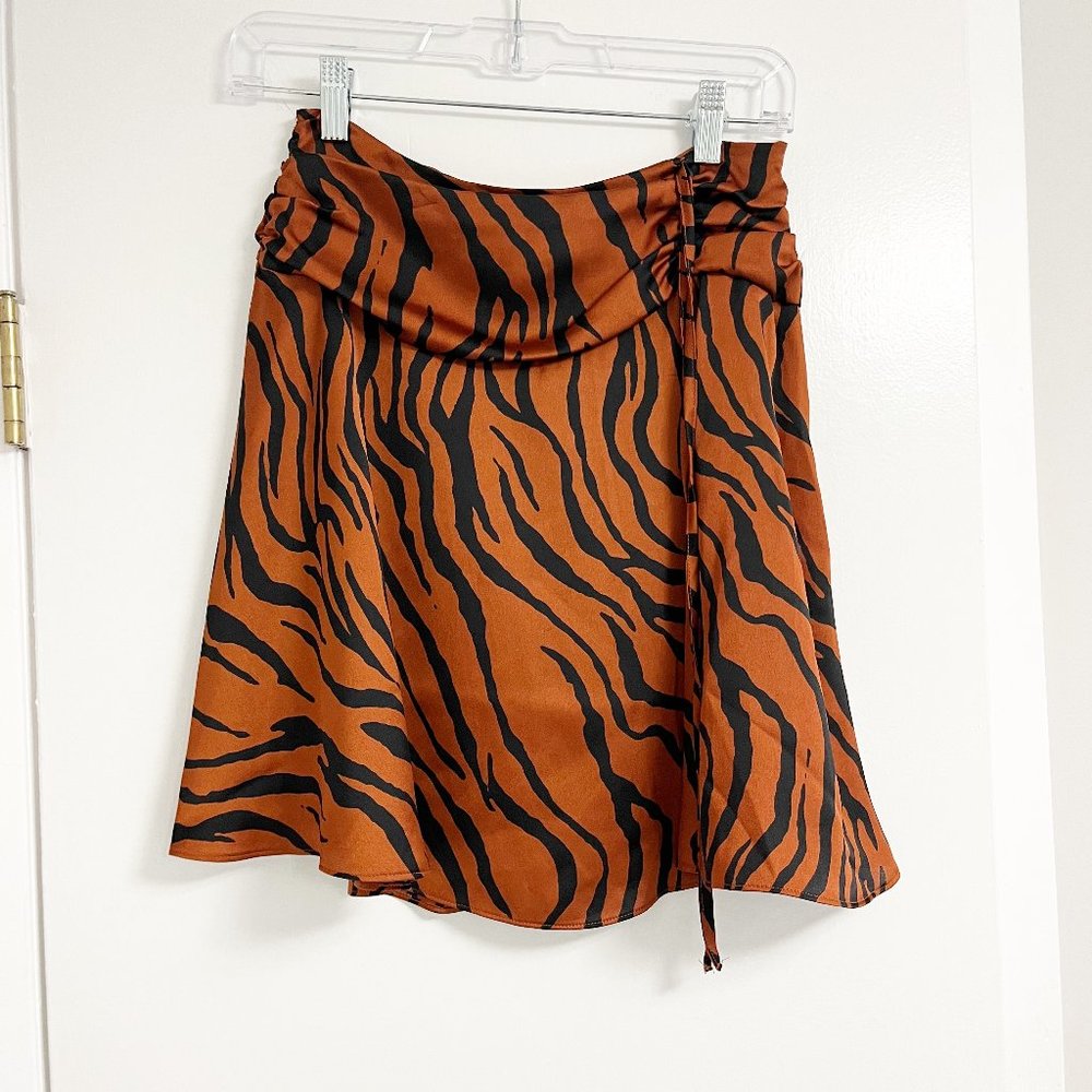 Bar III Women's Zebra Print Mini Skirt